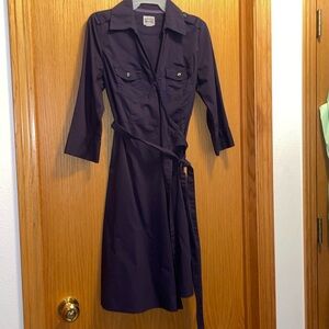 Converse wrap shirt dress, Purple Small